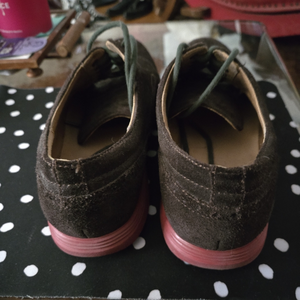 Cole Haan Black Suede Wingtips - Picture 3 of 5